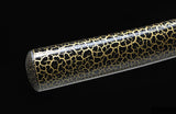 Real Japanese Samurai, High Carbon Steel Full Tang Blade With Crack Scabbard