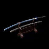 Handmade Katana,Japanese Style Samurai Sword Lightning Engraving Blade Blue
