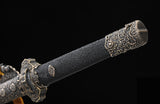 Chinese JIAN Damascus Folded Steel Tang Dynasty Straight Jian