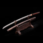 Brown Katana,Handmade Samurai Manganese Steel Engraving Pattern Katana