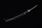 Traditional Japanese Samurai Katana Folded Steel Clay Tempered Silvery