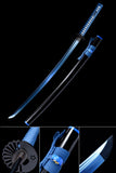Blue Katana,Hand Forged High Carbon Steel Japanese Samurai Katana