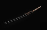 Hand Forged Katana Folded Damasus Steel Real Hamon Samurai Katana Brown Wrap