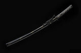 Handmade Folded Steel Katana Clay Tempered With Handle Leather Ito Full Tang