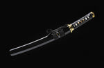 Japanese Tanto,High Carbon Steel Short Tanto Japanese Blade Golden Bamboo