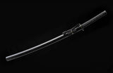 Handmade Katana Sword High Carbon Steel Practice With Black Scabbard