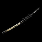 Hand Forged Katana High Carbon Steel With Clay Tempered Engraving Scabbard