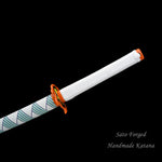 Demon Slayer Anime Swords Katana Rengoku Kyoujurou,Japanese Samurai Cosplay Replica Real Steel