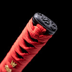 Handmade Katana,Real Japanese Samurai Katana Engraving Design Black Blade