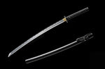 Handmade Katana Sword High Carbon Steel Practice With Black Scabbard