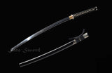 Traditional Japanese Samurai Katana Folded Steel Clay Tempered Silvery