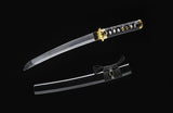 Japanese Tanto,High Carbon Steel Short Tanto Japanese Blade Golden Bamboo