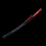 Handmade Katana,Real Japanese Samurai Katana Engraving Design Black Blade