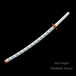 Demon Slayer Anime Swords Katana Rengoku Kyoujurou,Japanese Samurai Cosplay Replica Real Steel