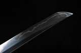 Handmade Folded Steel Katana Clay Tempered With Handle Leather Ito Full Tang