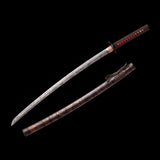 Brown Katana,Handmade Samurai Manganese Steel Engraving Pattern Katana