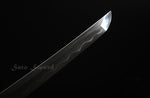 Traditional Japanese Samurai Katana Folded Steel Clay Tempered Silvery