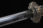 Chinese JIAN Damascus Folded Steel Tang Dynasty Straight Jian