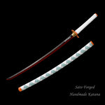 Demon Slayer Kimetsu no Yaiba Real Steel Handmade Anime Katana Kamado Tanjirou Rengoku Cosplay Replica