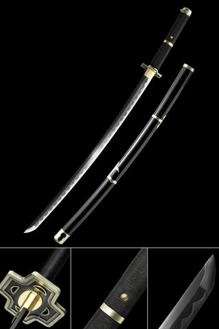 Roronoa Zoro Yubashiri Katana,Japanese Samurai Real Carbon Full Tang Blade Replica