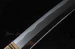 Handmade Tanto,Folded Damasus Steel With Clay Tempered Blade Tanto