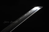 Traditional Japanese Samurai Katana Folded Steel Clay Tempered Silvery