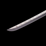 White Katana,Samurai Katana Manganese Steel Engraving White Scabbard