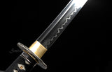 Traditional Katana Clay Tempered Japanese Samurai Katana Black Scabbard