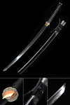 Traditional Japanese Samurai Katana Folded Steel Clay Tempered Silvery