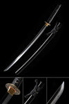 Handmade Katana,High Carbon Steel Clay Tempered Eagle Tsume Leather Swrap