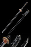 Ninja Ninjato Straight Katana Classic Folded Steel With Clay Tempered