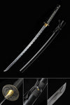 Japanese Samurai Katana Traditional Hand Forged With Black Scabbard