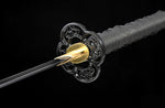 Handmade Katana High Carbon Steel Samurai Black Scabbard General