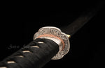Traditional Japanese Samurai Katana Folded Steel Clay Tempered Silvery