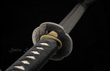 Traditional Katana Clay Tempered Japanese Samurai Katana Black Scabbard