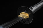 Handmade Folded Steel Katana Clay Tempered With Handle Leather Ito Full Tang