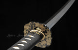 Samurai Katana Japanese Clay Tempered Blade Traditional Handmade Iron Tsuba