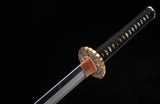 Ninja Ninjato Straight Katana Classic Folded Steel With Clay Tempered