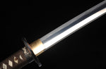 Hand Forged Katana Folded Damasus Steel Real Hamon Samurai Katana Brown Wrap