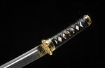 Japanese Tanto,High Carbon Steel Short Tanto Japanese Blade Golden Bamboo