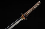 Hand Forged Katana Folded Damasus Steel Real Hamon Samurai Katana Brown Wrap