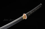 Traditional Japanese Samurai Katana Folded Steel Clay Tempered Silvery