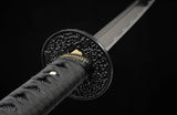 Handmade Katana Sword High Carbon Steel Practice With Black Scabbard
