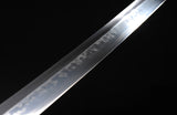 Handmade Katana Japanese High Carbon Steel With Clay Temperd Green Scabbard