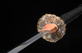 Ninja Ninjato Straight Katana Classic Folded Steel With Clay Tempered