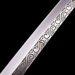 White Katana,Samurai Katana Manganese Steel Engraving White Scabbard