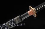 Ninja Ninjato Straight Katana Classic Folded Steel With Clay Tempered