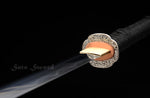 Traditional Japanese Samurai Katana Folded Steel Clay Tempered Silvery