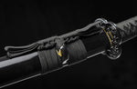 Handmade Katana High Carbon Steel Samurai Black Scabbard General