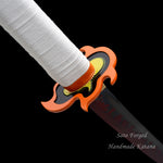 Demon Slayer Anime Swords Katana Rengoku Kyoujurou,Japanese Samurai Cosplay Replica Real Steel